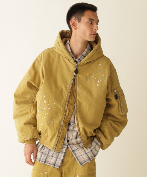 BEAVER(ビーバー)の「B omnivore/ビーオムニボー DUCK HOOD JACKET ダックフードジャケット(ブルゾン・メンズ・ベージュ/ブラック・L/M)」の18枚目の写真