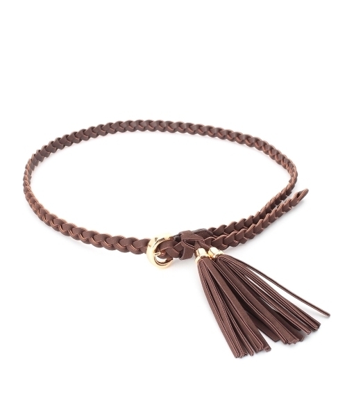 HusHusH（ハッシュアッシュ）の「タッセルツキメッシュベルト（ベルト・レディース・ブラウン系1/ホワイト/ブラウン・00）」の3枚目の写真