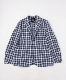 UNITED ARROWS | BAS リネン チェック シャツ ジャケット Ψ◆(テーラードジャケット)