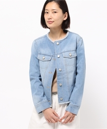 hvc femme | Riche glamour / デニムフリンジジャケット			(デニムジャケット)