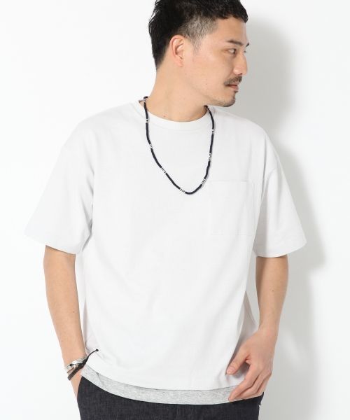 GLOBAL WORK(グローバルワーク)の「【吸水速乾】カットレイヤード半袖/712586(Tシャツ/カットソー・メンズ・ブラック/グレー/ホワイト・X-LARGE/LARGE/SMALL/MEDIUM)」の1枚目の写真