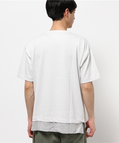 GLOBAL WORK(グローバルワーク)の「【吸水速乾】カットレイヤード半袖/712586(Tシャツ/カットソー・メンズ・ブラック/グレー/ホワイト・X-LARGE/LARGE/SMALL/MEDIUM)」の9枚目の写真