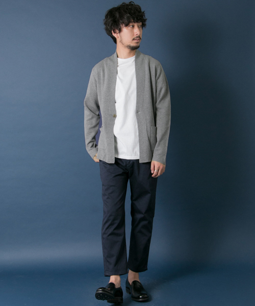 URBAN RESEARCH（アーバンリサーチ）の「UR 強撚ミラノリブ1Bカーディガン（カーディガン/ボレロ・メンズ・カーキ/ネイビー/ベージュ/グレー・LARGE/MEDIUM）」の16枚目の写真