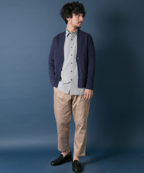 URBAN RESEARCH（アーバンリサーチ）の「UR 強撚ミラノリブ1Bカーディガン（カーディガン/ボレロ・メンズ・カーキ/ネイビー/ベージュ/グレー・LARGE/MEDIUM）」の19枚目の写真