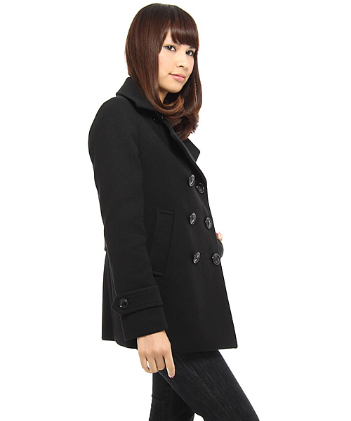 BEAUTY&YOUTH UNITED ARROWS（ビューティーアンドユースユナイテッドアローズ）の「BB MLTN PCT（ピーコート・レディース・ブラック/ネイビー・SMALL/MEDIUM/LARGE）」の9枚目の写真