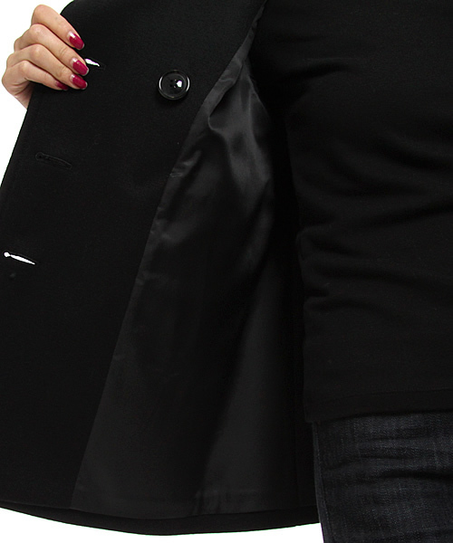 BEAUTY&YOUTH UNITED ARROWS（ビューティーアンドユースユナイテッドアローズ）の「BB MLTN PCT（ピーコート・レディース・ブラック/ネイビー・SMALL/MEDIUM/LARGE）」の6枚目の写真