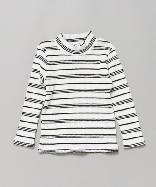 GLOBAL WORK（グローバルワーク）の「【キッズ】リブハイネックＴシャツ長袖/739323（Tシャツ/カットソー・キッズ・ホワイト/その他1/グレー・MEDIUM/LARGE/SMALL/XX-LARGE/X-LARGE）」の3枚目の写真