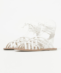 LBC | メッシュ編み上げサンダル                  (サンダル)