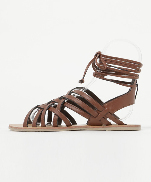 LBC(エルビーシー)の「メッシュ編み上げサンダル (サンダル・レディース・ホワイト/ブラウン・MEDIUM/LARGE)」の3枚目の写真