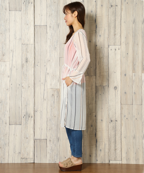 ikka(イッカ)の「楊柳プリントワンピース(ワンピース・レディース・オレンジ系その他/グリーン系その他/マスタード/ネイビー/ブラウン/ダークグレー・MEDIUM/LARGE)」の11枚目の写真