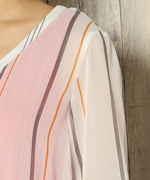 ikka(イッカ)の「楊柳プリントワンピース(ワンピース・レディース・オレンジ系その他/グリーン系その他/マスタード/ネイビー/ブラウン/ダークグレー・MEDIUM/LARGE)」の14枚目の写真