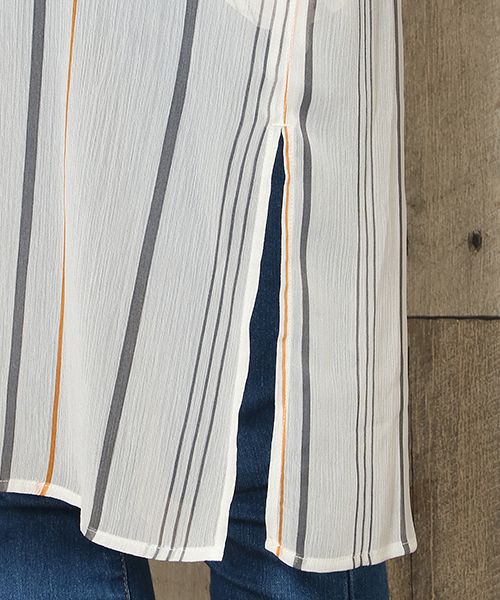 ikka(イッカ)の「楊柳プリントワンピース(ワンピース・レディース・オレンジ系その他/グリーン系その他/マスタード/ネイビー/ブラウン/ダークグレー・MEDIUM/LARGE)」の15枚目の写真