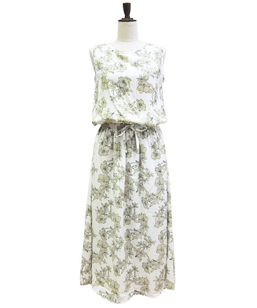 JUSGLITTY ノースリーブ　ワンピース　花柄　日本製　ウエストゴム　2 2018 Spring & Summer 2nd Collection - JUSGLITTY │【公式通販