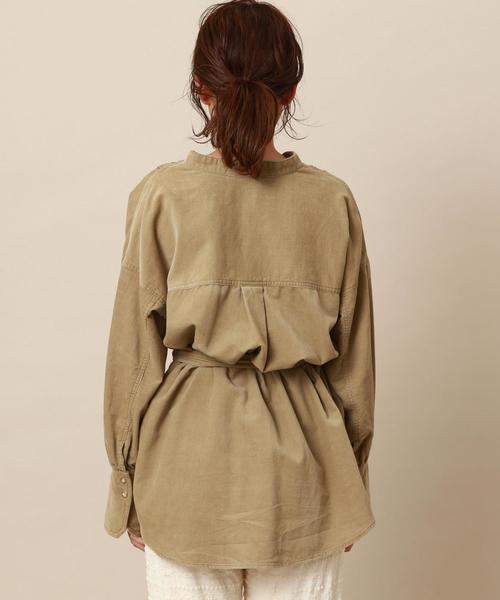 Another Edition（アナザーエディション）の「コーデュロイスタンドカラーシャツ（シャツ/ブラウス・レディース・ベージュ/パープル/ブラウン・FREE）」の4枚目の写真