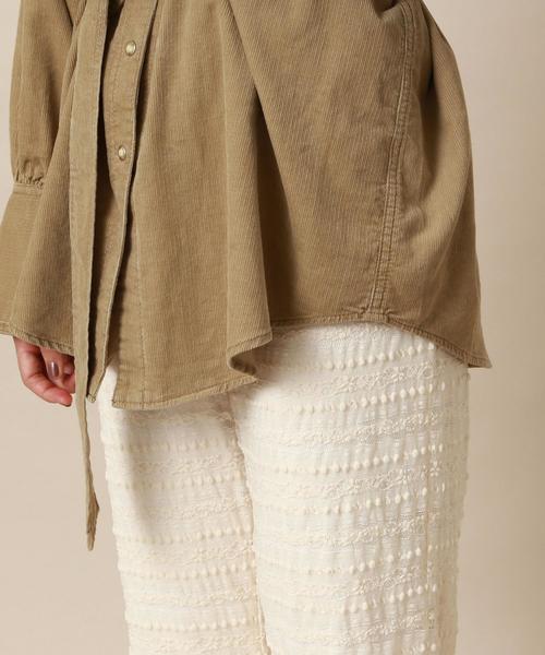 Another Edition（アナザーエディション）の「コーデュロイスタンドカラーシャツ（シャツ/ブラウス・レディース・ベージュ/パープル/ブラウン・FREE）」の14枚目の写真