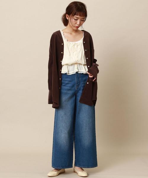 Another Edition（アナザーエディション）の「コーデュロイスタンドカラーシャツ（シャツ/ブラウス・レディース・ベージュ/パープル/ブラウン・FREE）」の13枚目の写真