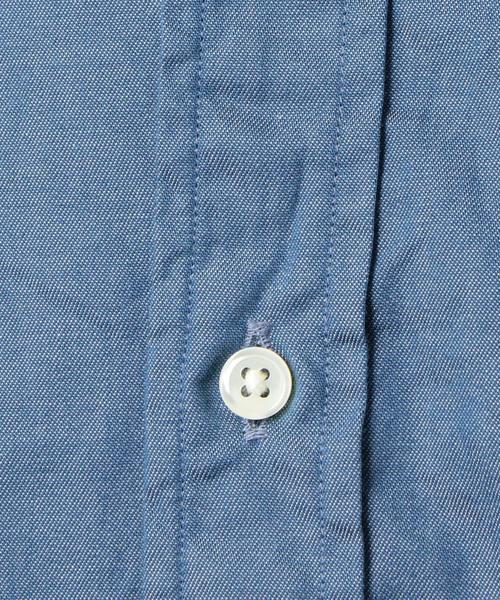 green label relaxing（グリーンレーベルリラクシング）の「NM シャンブレー ボタンダウンカラー シャツ ◆（シャツ/ブラウス・メンズ・ネイビー/コバルトブルー・SMALL/MEDIUM/LARGE/X-LARGE/X-SMALL）」の11枚目の写真