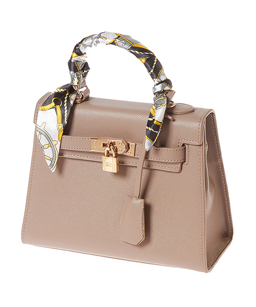 Edit Sheen（エディットシーン）の「スカーフ付きkeyモチーフハンドバッグ（ハンドバッグ・レディース・ブラック/オフホワイト/オレンジ/モカ・FREE）」の22枚目の写真