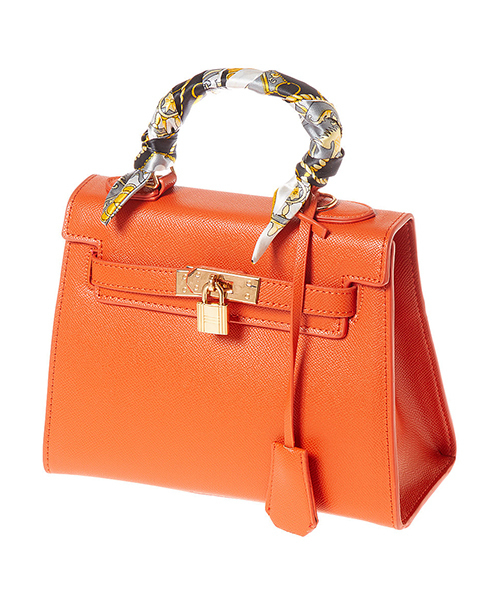 Edit Sheen（エディットシーン）の「スカーフ付きkeyモチーフハンドバッグ（ハンドバッグ・レディース・ブラック/オフホワイト/オレンジ/モカ・FREE）」の21枚目の写真