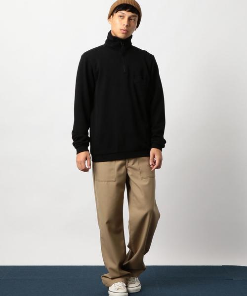 green label relaxing（グリーンレーベルリラクシング）の「[ユニバーサルワークス] SC★UNIVERSAL WORKS  DIAG LOOP/B ハーフジップ プルオーバー ◆（スウェット・メンズ・ブラック/ベージュ・SMALL/MEDIUM/LARGE）」の6枚目の写真