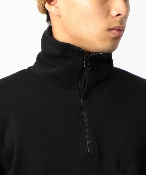 green label relaxing（グリーンレーベルリラクシング）の「[ユニバーサルワークス] SC★UNIVERSAL WORKS  DIAG LOOP/B ハーフジップ プルオーバー ◆（スウェット・メンズ・ブラック/ベージュ・SMALL/MEDIUM/LARGE）」の7枚目の写真