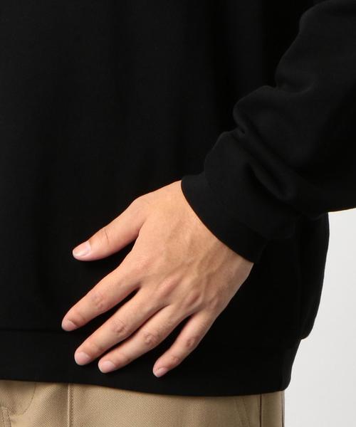 green label relaxing（グリーンレーベルリラクシング）の「[ユニバーサルワークス] SC★UNIVERSAL WORKS  DIAG LOOP/B ハーフジップ プルオーバー ◆（スウェット・メンズ・ブラック/ベージュ・SMALL/MEDIUM/LARGE）」の8枚目の写真