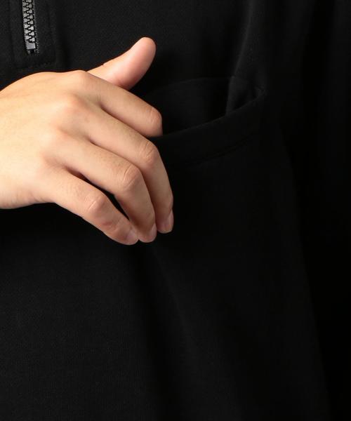 green label relaxing（グリーンレーベルリラクシング）の「[ユニバーサルワークス] SC★UNIVERSAL WORKS  DIAG LOOP/B ハーフジップ プルオーバー ◆（スウェット・メンズ・ブラック/ベージュ・SMALL/MEDIUM/LARGE）」の11枚目の写真