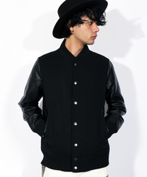 ８(eight) | メルトン スタジャン 袖切替 PUレザー スタジアムジャンパー(スタジャン)