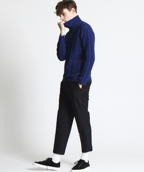 RECENCY OF MINE（リーセンシー オブ マイン）の「【Recency of Mine】カシミヤ混MIX撚り杢ワイドリブタートル（ニット/セーター・メンズ・ブラック/ベージュ/ネイビー・44/46/48）」の11枚目の写真