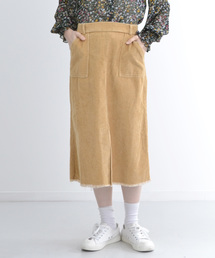 MERLOT | コーデュロイフロントスリットスカート1389(スカート)