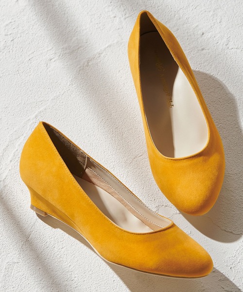 RANAN（ラナン）の「幅広ゆったりアーモンドトゥウェッジパンプス（パンプス・レディース・マスタード/ネイビー/ベージュ系その他/ライトグレー/ピンク/ブラック/レオパード/チェック/ブラック系その他/ブルー/ボルドー/その他1/ベージュ・22.5cm/24.5cm/24cm/25cm/25.5cm/26cm/23cm/23.5cm/23.0cm/25.0cm/26.0cm/23.5㎝/24.0cm/22.5㎝/24.5㎝）」の8枚目の写真