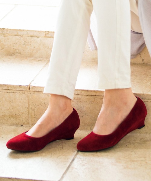 RANAN（ラナン）の「幅広ゆったりアーモンドトゥウェッジパンプス（パンプス・レディース・マスタード/ネイビー/ベージュ系その他/ライトグレー/ピンク/ブラック/レオパード/チェック/ブラック系その他/ブルー/ボルドー/その他1/ベージュ・22.5cm/24.5cm/24cm/25cm/25.5cm/26cm/23cm/23.5cm/23.0cm/25.0cm/26.0cm/23.5㎝/24.0cm/22.5㎝/24.5㎝）」の10枚目の写真