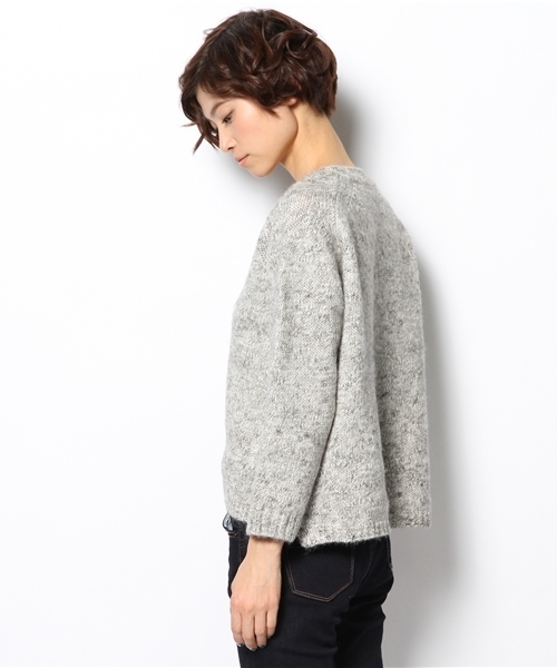 BEARDSLEY（ビアズリー）の「MIXローゲージニット（ニット/セーター・レディース・ベージュ/グレー/オレンジ・FREE）」の5枚目の写真