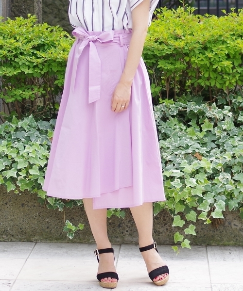 NARACAMICIE（ナラカミーチェ）の「タイプライターカラースカート（スカート・レディース・ベージュ/カーキ/ピンク/チェリーピンク・MEDIUM）」の20枚目の写真