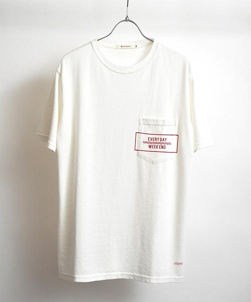 Hub Spoke ハブアンドスポーク の 胸ポケットプリントtシャツ Tシャツ カットソー Wear