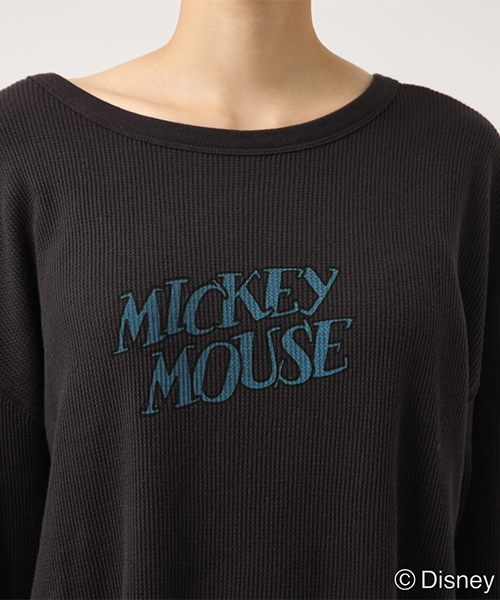 AZUL by moussy(アズールバイマウジー)の「PAINT MICKEY サーマルプルオーバー(Tシャツ/カットソー・レディース・オフホワイト/ライトブラック・SMALL/MEDIUM)」の12枚目の写真