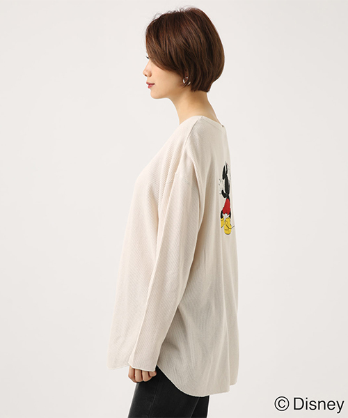 AZUL by moussy(アズールバイマウジー)の「PAINT MICKEY サーマルプルオーバー(Tシャツ/カットソー・レディース・オフホワイト/ライトブラック・SMALL/MEDIUM)」の17枚目の写真