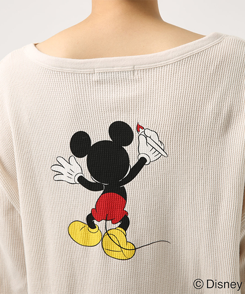 AZUL by moussy(アズールバイマウジー)の「PAINT MICKEY サーマルプルオーバー(Tシャツ/カットソー・レディース・オフホワイト/ライトブラック・SMALL/MEDIUM)」の20枚目の写真