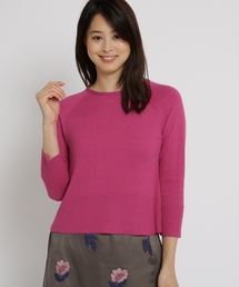 【洗える】バックツイストスリットニット