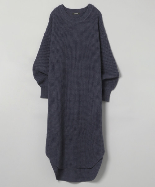 JEANASIS（ジーナシス）の「BIGワッフルワンピース/819206（ワンピース・レディース・ブラック/ネイビー/レッド/イエロー/アイボリー・FREE）」の4枚目の写真