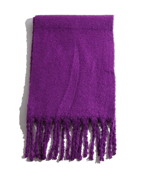 WEGO（ウィゴー）の「WEGO/ワイドフリンジストール（ストール/ショール・レディース・パープル/ネイビー/ブラウン/グレー/イエロー・FREE）」の14枚目の写真