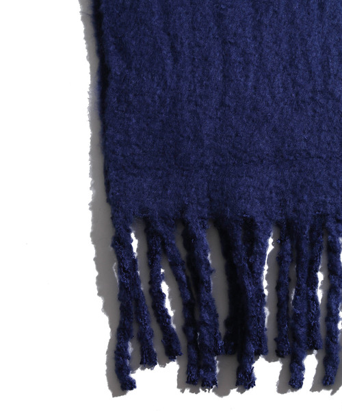 WEGO（ウィゴー）の「WEGO/ワイドフリンジストール（ストール/ショール・レディース・パープル/ネイビー/ブラウン/グレー/イエロー・FREE）」の11枚目の写真