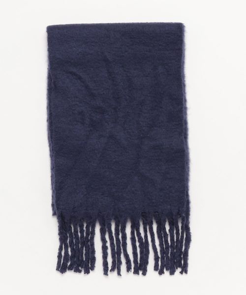 WEGO（ウィゴー）の「WEGO/ワイドフリンジストール（ストール/ショール・レディース・パープル/ネイビー/ブラウン/グレー/イエロー・FREE）」の7枚目の写真