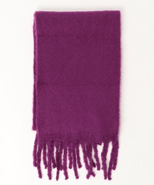 WEGO（ウィゴー）の「WEGO/ワイドフリンジストール（ストール/ショール・レディース・パープル/ネイビー/ブラウン/グレー/イエロー・FREE）」の6枚目の写真