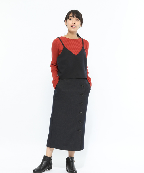 LAKOLE(ラコレ)の「レイヤーVネックビスチェ / LAKOLE(その他トップス・レディース・ピンク/チャコール/グリーン/マスタード・SMALL/MEDIUM)」の14枚目の写真