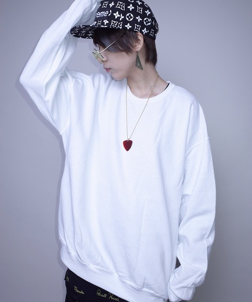 JERZEES（ジャージーズ）の「JERZEES SOLID CREW SW F/ジャージーズソリッドクルースウェット（スウェット・レディース・ホワイト/ブラック/グレー/ネイビー・X-LARGE）」の9枚目の写真