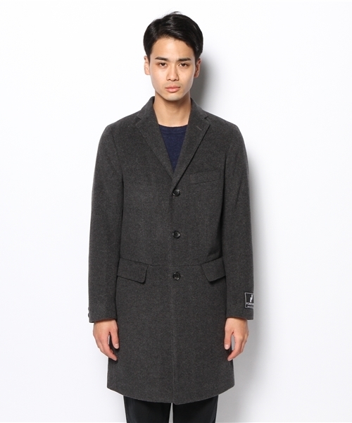 BEAUTY&YOUTH UNITED ARROWS（ビューティーアンドユースユナイテッドアローズ）の「BY メルトン チェスターコート（ステンカラーコート・メンズ・グレー/ネイビー・SMALL/MEDIUM/LARGE/X-LARGE）」の3枚目の写真