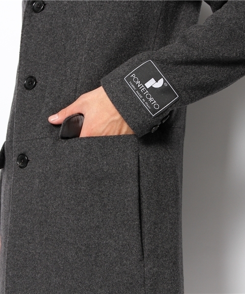 BEAUTY&YOUTH UNITED ARROWS（ビューティーアンドユースユナイテッドアローズ）の「BY メルトン チェスターコート（ステンカラーコート・メンズ・グレー/ネイビー・SMALL/MEDIUM/LARGE/X-LARGE）」の8枚目の写真