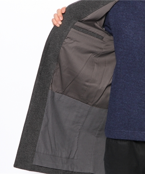 BEAUTY&YOUTH UNITED ARROWS（ビューティーアンドユースユナイテッドアローズ）の「BY メルトン チェスターコート（ステンカラーコート・メンズ・グレー/ネイビー・SMALL/MEDIUM/LARGE/X-LARGE）」の9枚目の写真