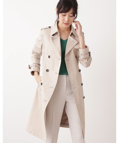 NATURAL BEAUTY BASIC（ナチュラルビューティーベーシック）の「【美人百花 3月号掲載】ベーシックトレンチ（トレンチコート・レディース・ベージュ/ネイビー・SMALL/MEDIUM/LARGE）」の5枚目の写真